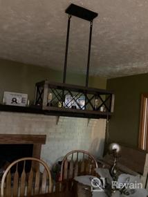 img 3 attached to Rustic 5-Light Farmhouse Chandelier For Dining Room And Kitchen Island | LALUZ