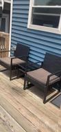 img 1 attached to Modern Outdoor Wicker Patio Furniture Set - 3 Piece Conversation Bistro With Coffee Table For Yard & Bistro | Flamaker. review by Daniel Oliver