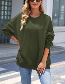 img 3 attached to 👚 Lecieldusoir Women's Oversized Crewneck Sweatshirts: Cozy and Fashionable Pullovers for Comfortable Everyday Wear