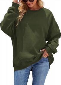 img 4 attached to 👚 Lecieldusoir Women's Oversized Crewneck Sweatshirts: Cozy and Fashionable Pullovers for Comfortable Everyday Wear