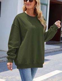 img 2 attached to 👚 Lecieldusoir Women's Oversized Crewneck Sweatshirts: Cozy and Fashionable Pullovers for Comfortable Everyday Wear