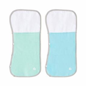 img 3 attached to Munchkin TheraBurpee: 2 Pack Burp Cloths With Built-In Pockets, For Use With Colic & Fever Rescue Kit, 1 Blue, 1 Mint,2 Count (Pack Of 1)