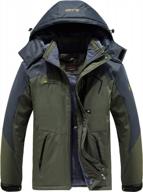 waterproof men's mountain jacket with fleece lining - wind & snow-resistant ski coat, rain jacket and outerwear logo