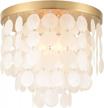 alice house capiz shell ceiling light: elegant 3 light flush mount for bedroom and entryway logo
