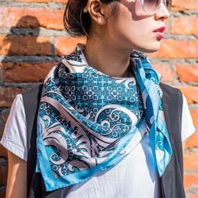 img 3 attached to 🧣 Womens Foulard Printed Scarves - Stylish Accessories at Scarves & Wraps