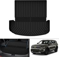 🚗 t tgbros custom-fit car cargo mat: 2020-2023 kia telluride rear cargo liner, all-weather, odorless tpo non-slip logo