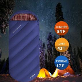 img 2 attached to Stay Cozy With KingCamp'S 3-Season Flannel Sleeping Bags For Adults - Perfect For Big And Tall Backpackers, Camping Trips, And Outdoor Travel