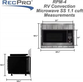img 1 attached to Stainless Steel 1.1 Cu. Ft 120V RV Convection Microwave - Direct Replacement For Greystone By RecPro Appliances.