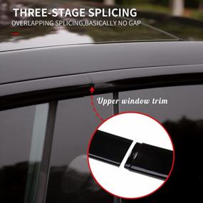 img 2 attached to Tesla Model 3 Window Trim Kit - Xipoo Fit Black Side Window Molding Trim (Glossy Black)