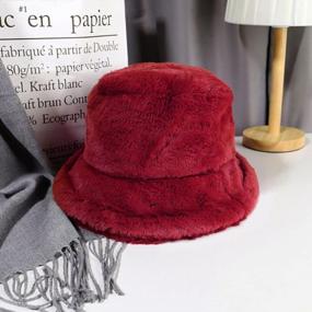 img 2 attached to Fashionable And Warm: XYIYI Furry Bucket Hat For Women