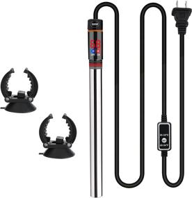 img 4 attached to 🐠 500W Submersible Titanium Aquarium Heater with Intelligent LED Temperature Display and External Controller - Ideal for 70-80 Gallon Saltwater or Freshwater Fish Tanks