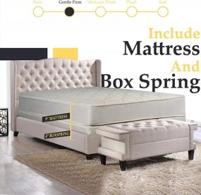 img 3 attached to Nutan Full XL 9-Inch Gentle Firm Innerspring Mattress With 4-Inch Wooden Box Spring/Foundation Set - Better Sleep Guaranteed