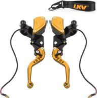 🏍️ lkv motorcycle brake clutch pump lever with dual hydraulic master cylinder reservoir set - 7/8&#34; 22mm piston - universal cnc - compatible with honda yamaha kawasaki suzuki - sizes 50cc to 300cc логотип