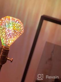 img 5 attached to Преобразите свое пространство с помощью светодиодной лампы 3D Fireworks от Century Light: идеально подходит для праздничного декора и освещения бара