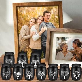 img 1 attached to Keep Your Loved One Close With Tree Of Life Mini Cremation Urns - Engraved And Stainless Steel - Perfect For Memorials And Funerals