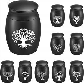 img 4 attached to Keep Your Loved One Close With Tree Of Life Mini Cremation Urns - Engraved And Stainless Steel - Perfect For Memorials And Funerals