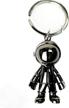 creative spacemen black robot keychain for men - perfect office, backpack, purse charm and car key chain ring logo