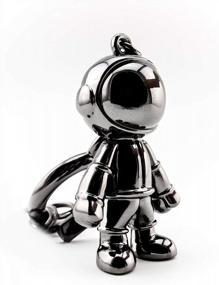 img 2 attached to Creative Spacemen Black Robot Keychain For Men - Perfect Office, Backpack, Purse Charm And Car Key Chain Ring