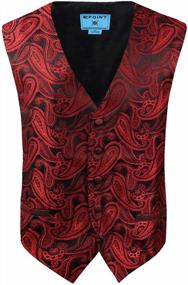 img 1 attached to Epoint Men'S Paisley Microfiber Vest With Pre-Tied Bow Tie For Fashionable Formal Events And Relationships