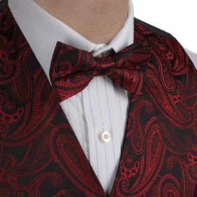 img 2 attached to Epoint Men'S Paisley Microfiber Vest With Pre-Tied Bow Tie For Fashionable Formal Events And Relationships