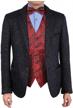 epoint men's paisley microfiber vest with pre-tied bow tie for fashionable formal events and relationships logo