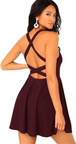 img 4 attached to 👗 SheIn Women's Backless Sleeveless Clothing and Dresses with Scoop Neck