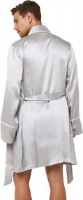 img 1 attached to Experience Luxurious Comfort With MYK Silk Men'S Mulberry Silk Kimono Robe