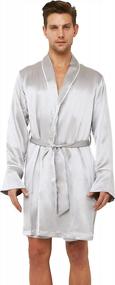 img 3 attached to Experience Luxurious Comfort With MYK Silk Men'S Mulberry Silk Kimono Robe