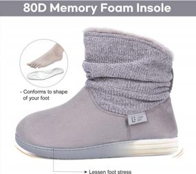 img 1 attached to Women'S Fluffy Faux Fur Memory Foam Bootie Slippers By Longbay - Cozy & Comfy!