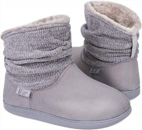 img 4 attached to Women'S Fluffy Faux Fur Memory Foam Bootie Slippers By Longbay - Cozy & Comfy!