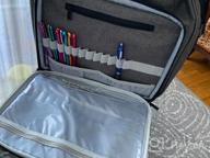 img 1 attached to YARWO Knitting Tote Bag, Yarn Storage Organizer For Yarn Skeins, Knitting Needles, Crochet Hooks And Knitting Projects, Purple (Patent Pending) review by Ryan Bennett