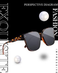 img 1 attached to KALIYADI Retro Trendy Oversized Sunglasses For Women - UV Protection & Classic Style!
