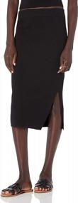 img 4 attached to Women'S Slim Fit Midi Sweater Skirt With Side Slits - Vera By The Drop
