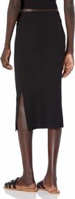 img 3 attached to Women'S Slim Fit Midi Sweater Skirt With Side Slits - Vera By The Drop