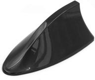 🦈 modengzhe shark fin antenna cover - car roof decorative cap, black abs material (6.7in x 2.8in base) for replacement and enhanced aesthetic logo