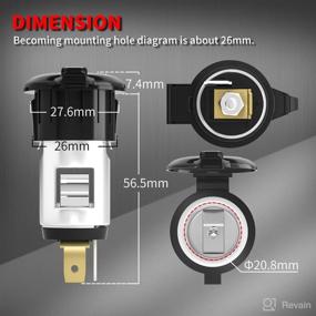 img 3 attached to 🔌 DaierTek 12V Power Outlet Socket with Cover | Car Cigarette Lighter Replacement for Automotive Truck RV Boat Motorcycle | DC 12 Volt Cigarette Lighter Socket and Wiring Harness