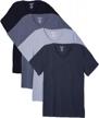 👕 men's everyday cotton blend v neck short sleeve t shirt - bolter 4 pack logo