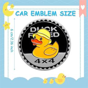 img 2 attached to 🦆 Duck Themed Car Emblem for Jeep - Metal Cool Duck Stickers Automotive Car Badge Decals for Enhanced Jeep Wrangler Vehicle, Truck, SUV, and RV Decorations (Featuring Cute Patterns)