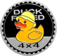 🦆 duck themed car emblem for jeep - metal cool duck stickers automotive car badge decals for enhanced jeep wrangler vehicle, truck, suv, and rv decorations (featuring cute patterns) логотип