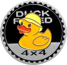 img 4 attached to 🦆 Duck Themed Car Emblem for Jeep - Metal Cool Duck Stickers Automotive Car Badge Decals for Enhanced Jeep Wrangler Vehicle, Truck, SUV, and RV Decorations (Featuring Cute Patterns)