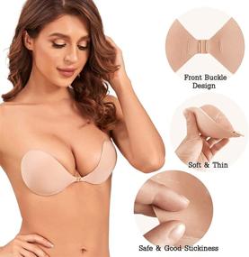 img 1 attached to Adhesive Invisible Strapless Reusable Backless Women's Clothing - Lingerie, Sleep & Lounge