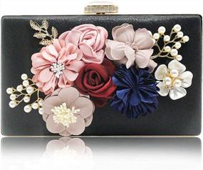 img 4 attached to Floral Charm: Lanpet Women'S Beaded Wedding Evening Clutch Bag For Brides