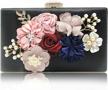 floral charm: lanpet women's beaded wedding evening clutch bag for brides logo