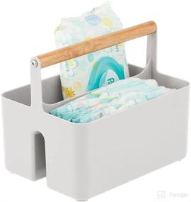 img 4 attached to MDesign Plastic Portable Nursery Organizer Nursery : Furniture