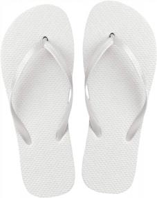 img 1 attached to Wholesale Flip Flops: 48 Pairs, Many Colors For Men Women Kids (Wedding/Beach/Pool Party Bulk Pack Slippers)