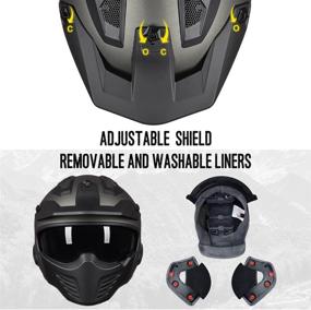 img 1 attached to 🛵 ILM Open Face 3/4 Half Helmet for Moped ATV Cruiser Scooter DOT Approved - Model 726X Titanium Matte, Size S