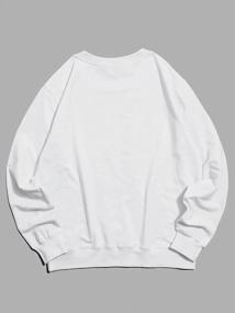 img 3 attached to Women'S Cute Mushroom Print Sweatshirt With Long Sleeves And Crew Neck