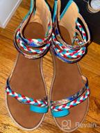 img 1 attached to Gracosy Summer Sandals For Women: Fashion Bohemia Beach Shoes With Zipper & Woven Straps review by Juan Gomez