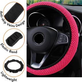 img 3 attached to Steering Universal Microfiber Breathable Accessories Interior Accessories good for Steering Wheels & Accessories