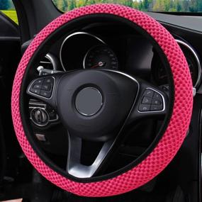 img 4 attached to Steering Universal Microfiber Breathable Accessories Interior Accessories good for Steering Wheels & Accessories